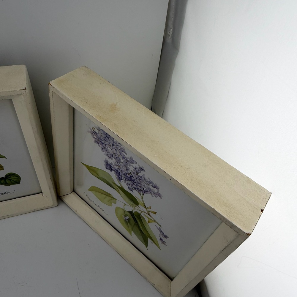 Marjolein Bastin White Botanical Flower Watercolor Shadowbox Set of 3 - Picture 7 of 9